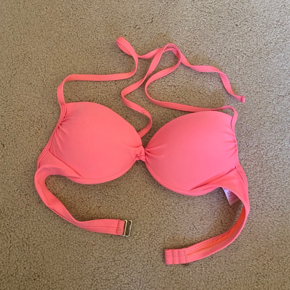 Pink halter top bikini